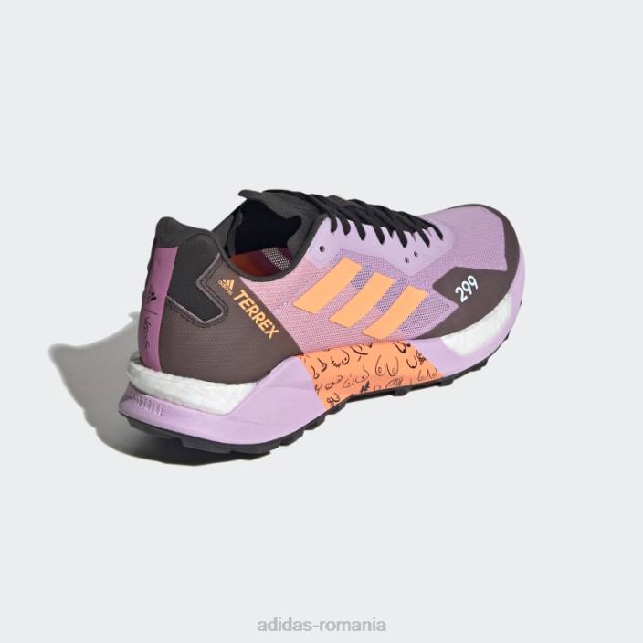 Adidas pantofi de alergare terrex agravic ultra bca lila bărbați liliac/portocaliu fascicul/magenta 2JBN19778