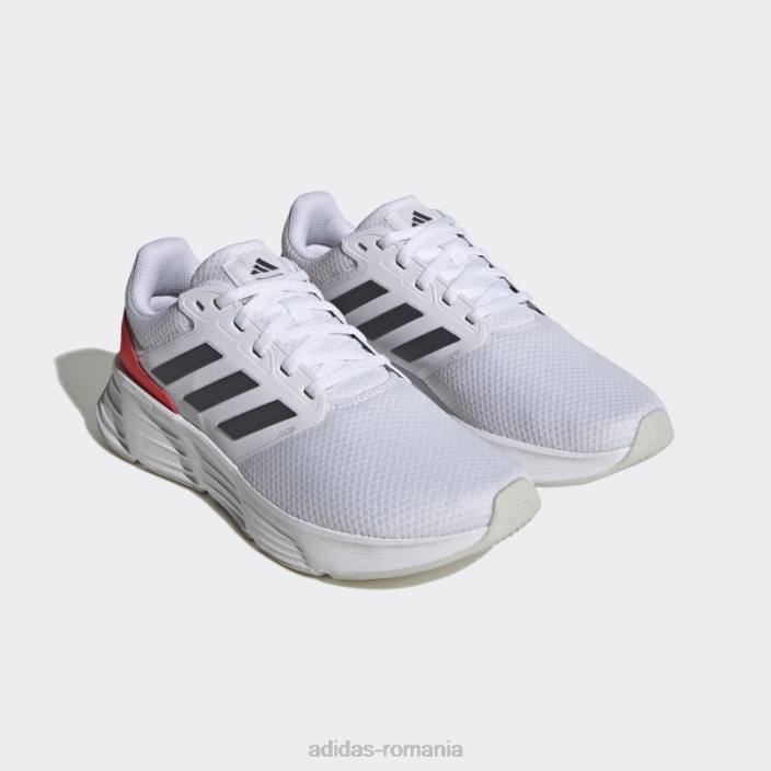 Adidas pantofi de alergat galaxy 6 albi bărbați alb/gri/rosu 2JBN19336