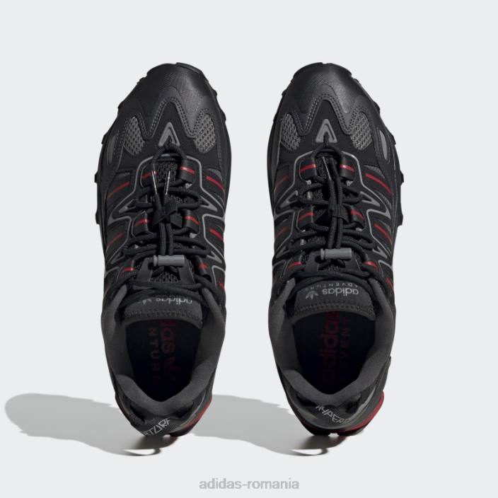 Adidas pantofi de aventură hyperturf negri bărbați negru/carbon/gri 2JBN19880