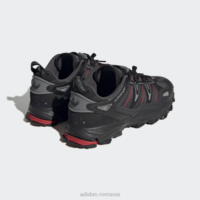 Adidas pantofi de aventură hyperturf negri bărbați negru/carbon/gri 2JBN19880