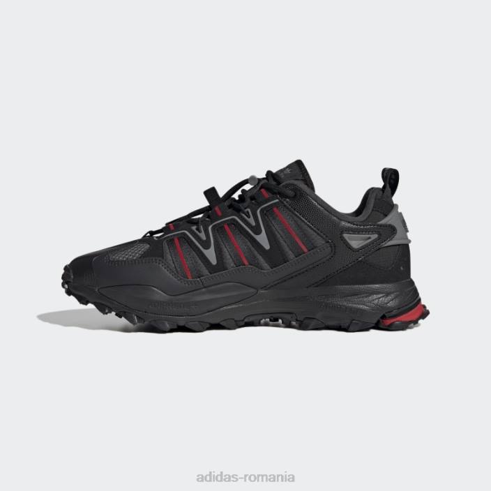 Adidas pantofi de aventură hyperturf negri bărbați negru/carbon/gri 2JBN19880