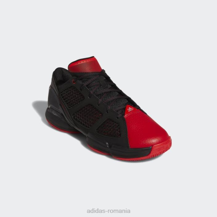 Adidas pantofi de baschet restomod low adizero rose 1.5 negri bărbați negru/rosu/argintiu 2JBN19583