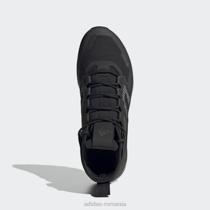 Adidas pantofi de drumeție negri terrex trailmaker mid gore-tex bărbați gri inchis 2JBN19684