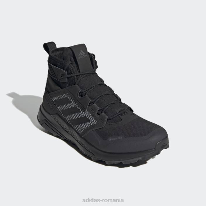 Adidas pantofi de drumeție negri terrex trailmaker mid gore-tex bărbați gri inchis 2JBN19684