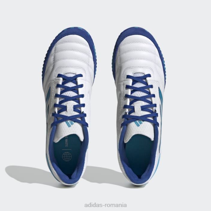 Adidas pantofi de fotbal indoor competiție top sala alb bărbați alb/aqua îndrăzneț/albastru regal 2JBN19747