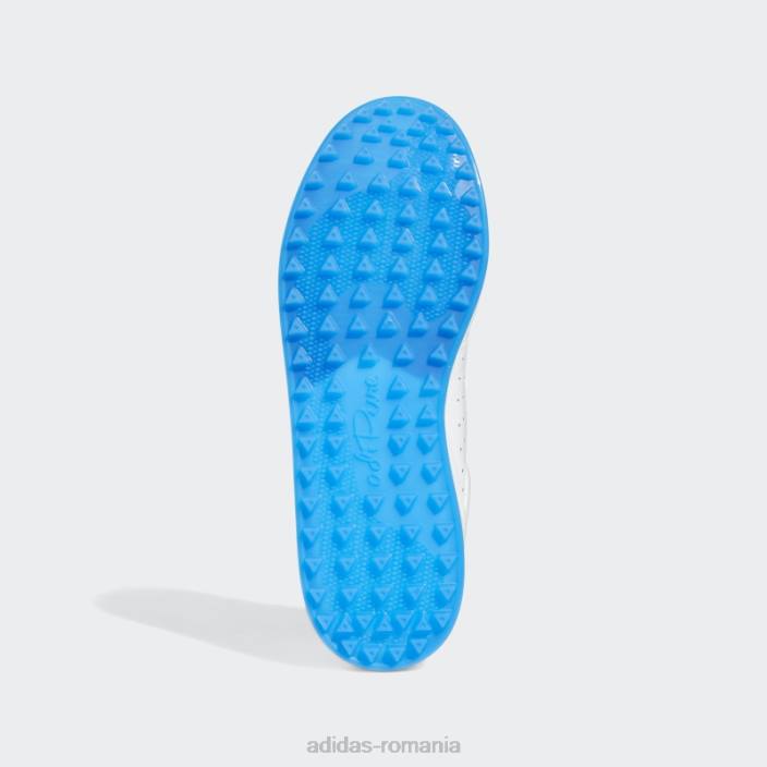 Adidas pantofi de golf flopshot spikeless alb adidas bărbați alb/auriu metalic/albastru papură 2JBN19476