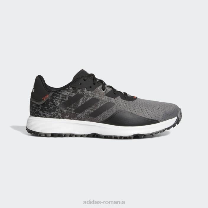 Adidas pantofi de golf gri s2g fără vârfuri adidas bărbați gri/negru 2JBN19821