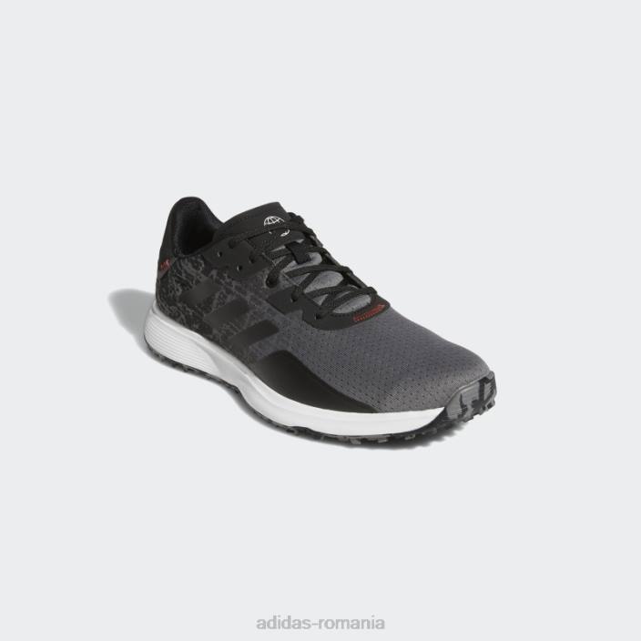Adidas pantofi de golf gri s2g fără vârfuri adidas bărbați gri/negru 2JBN19821