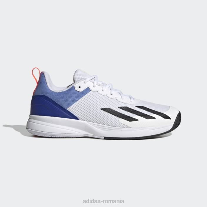 Adidas pantofi de tenis albi courtflash speed bărbați alb negru 2JBN19559