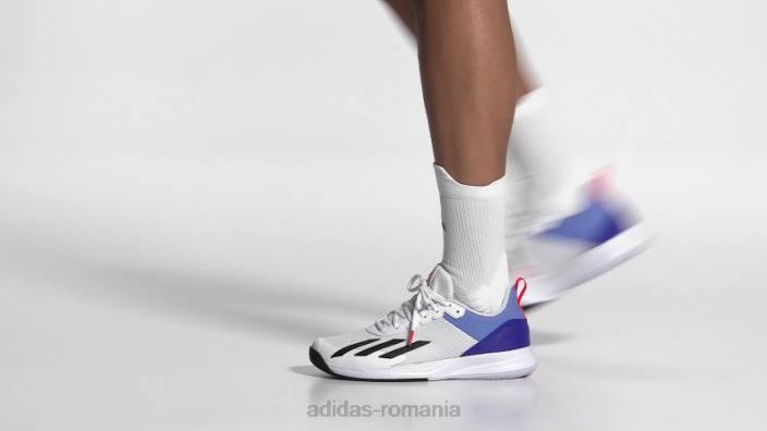 Adidas pantofi de tenis albi courtflash speed bărbați alb negru 2JBN19559