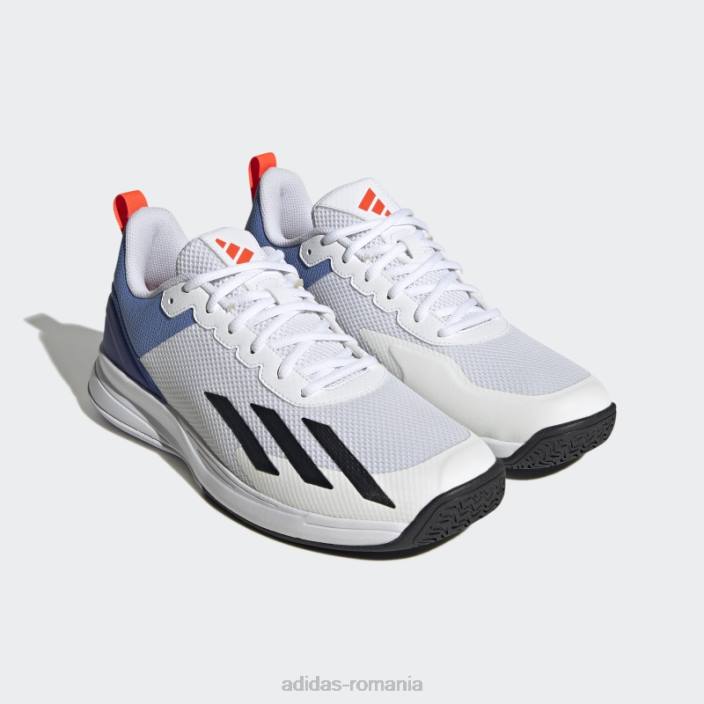 Adidas pantofi de tenis albi courtflash speed bărbați alb negru 2JBN19559
