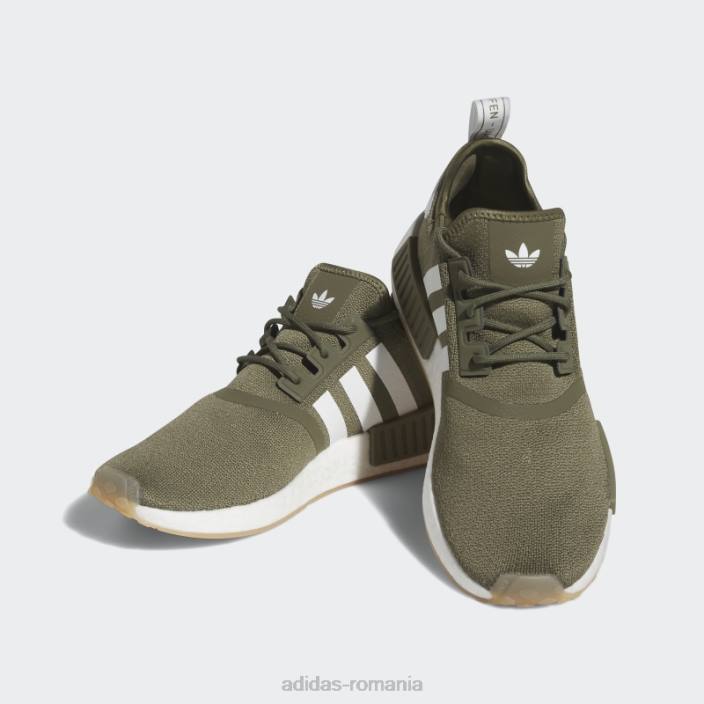 Adidas pantofi gum nmd-r1 bărbați măsline/alb/gumă 2JBN19350