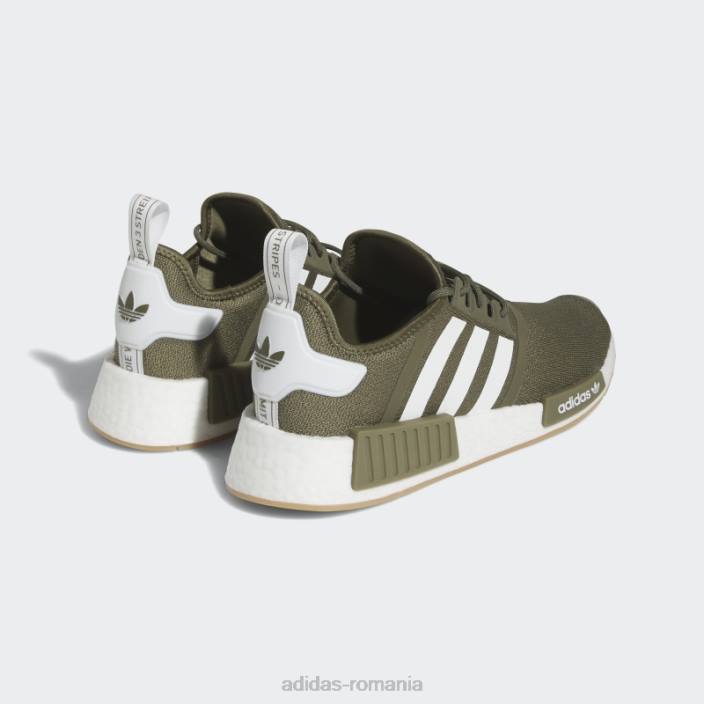 Adidas pantofi gum nmd-r1 bărbați măsline/alb/gumă 2JBN19350