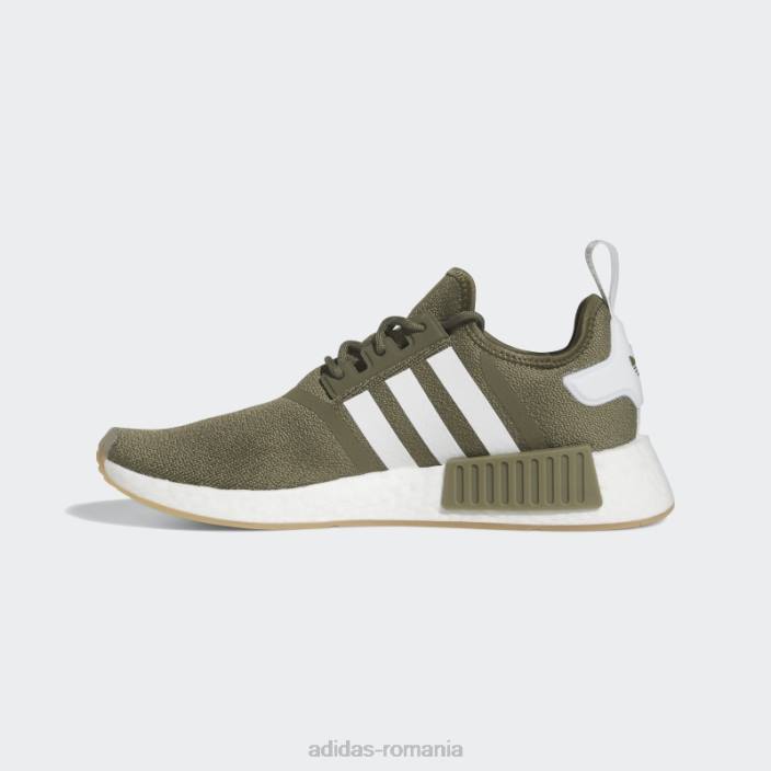 Adidas pantofi gum nmd-r1 bărbați măsline/alb/gumă 2JBN19350