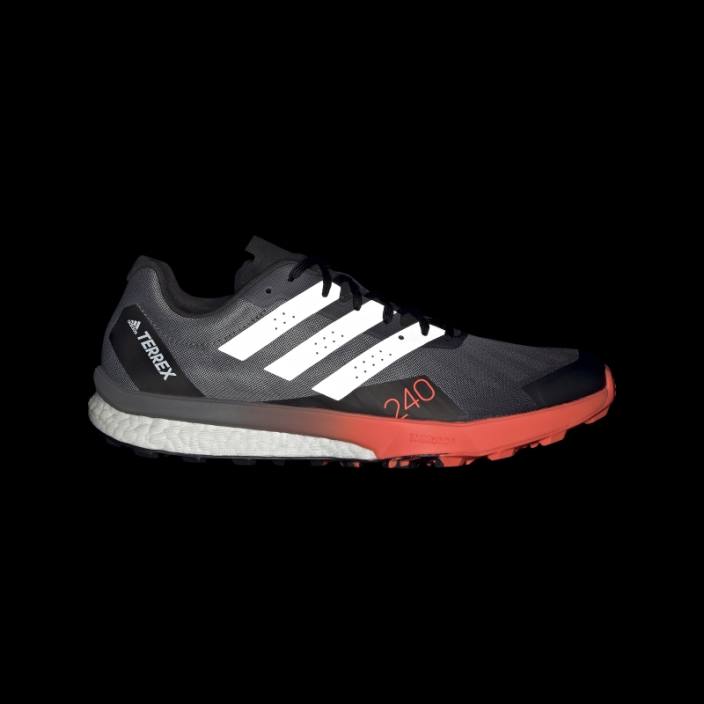 Adidas pantofi negri terrex speed ultra trail running bărbați negru/argintiu/rosu 2JBN19690