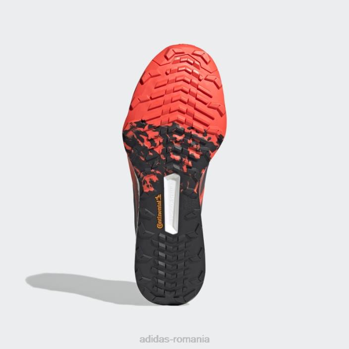 Adidas pantofi negri terrex speed ultra trail running bărbați negru/argintiu/rosu 2JBN19690