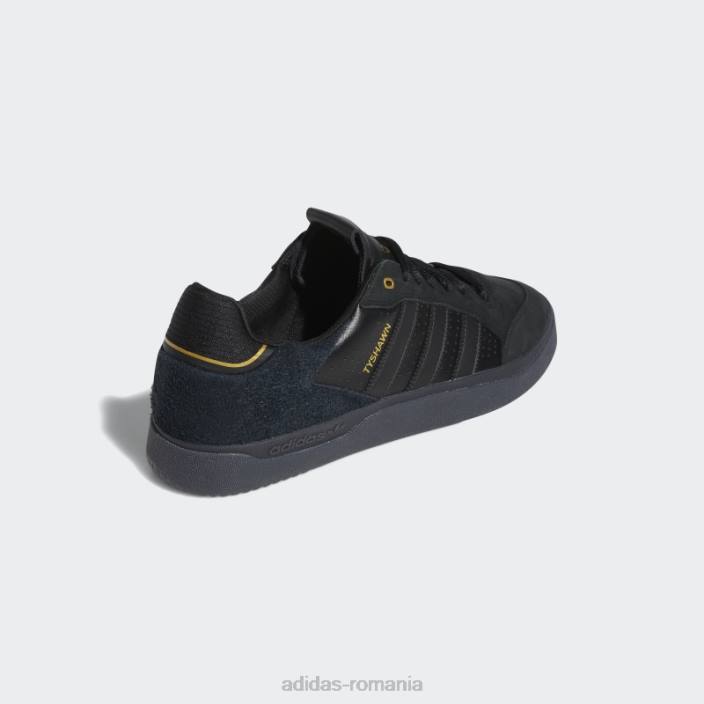 Adidas pantofi negri tyshawn jos bărbați negru/auriu metalic 2JBN19445