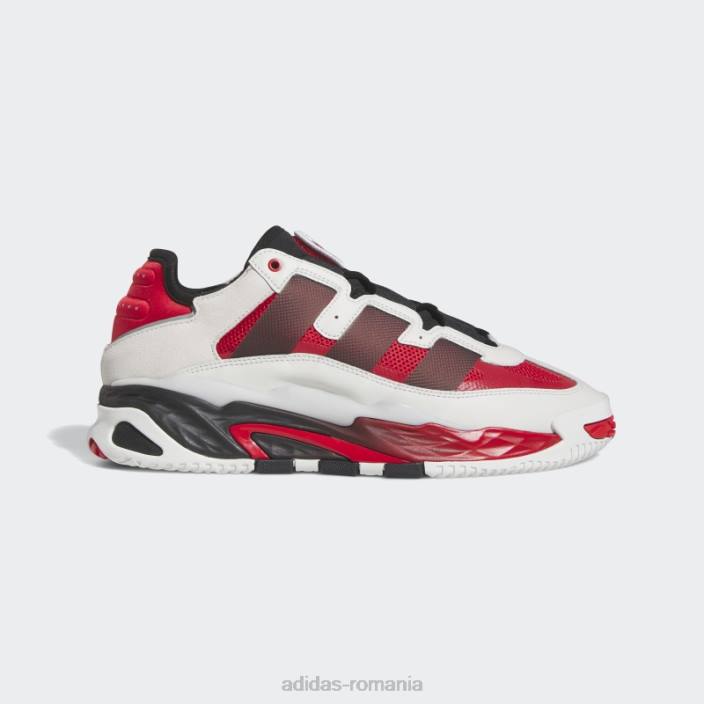 Adidas pantofi niteball albi bărbați alb/negru/stacojiu 2JBN19472