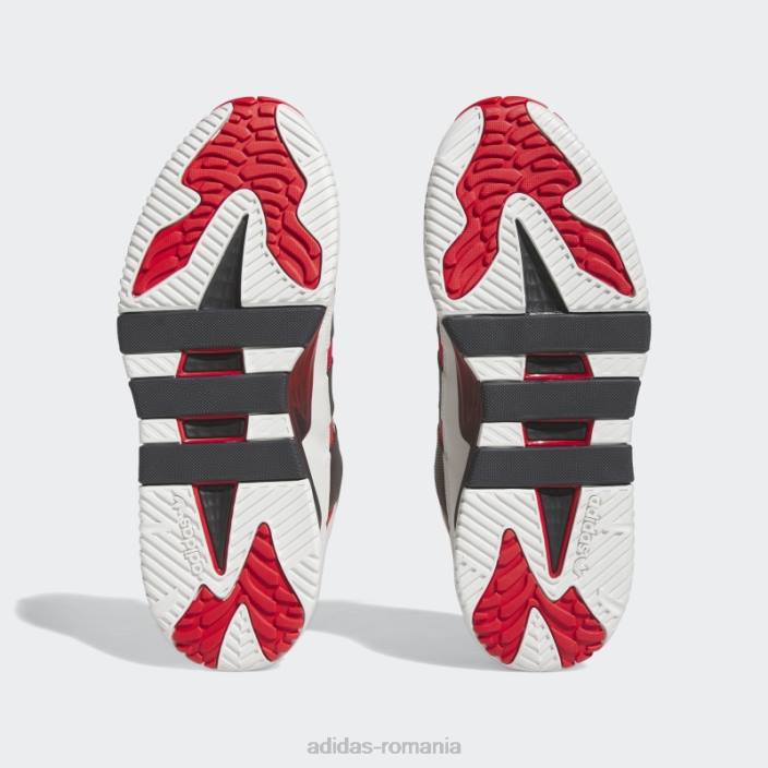 Adidas pantofi niteball albi bărbați alb/negru/stacojiu 2JBN19472
