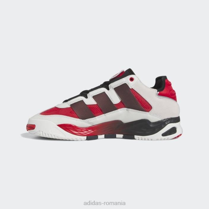 Adidas pantofi niteball albi bărbați alb/negru/stacojiu 2JBN19472