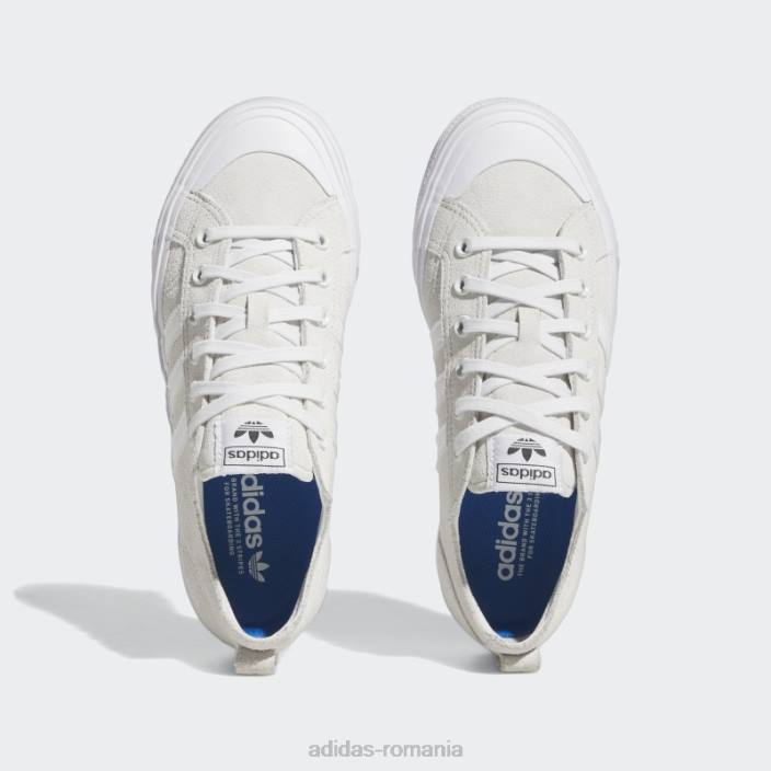 Adidas pantofi nizza low adv alb bărbați alb 2JBN19579