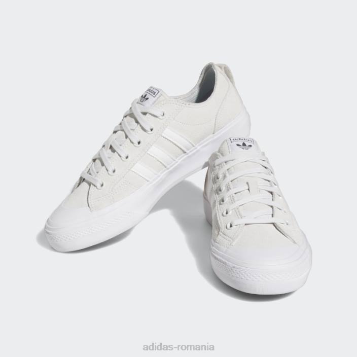 Adidas pantofi nizza low adv alb bărbați alb 2JBN19579