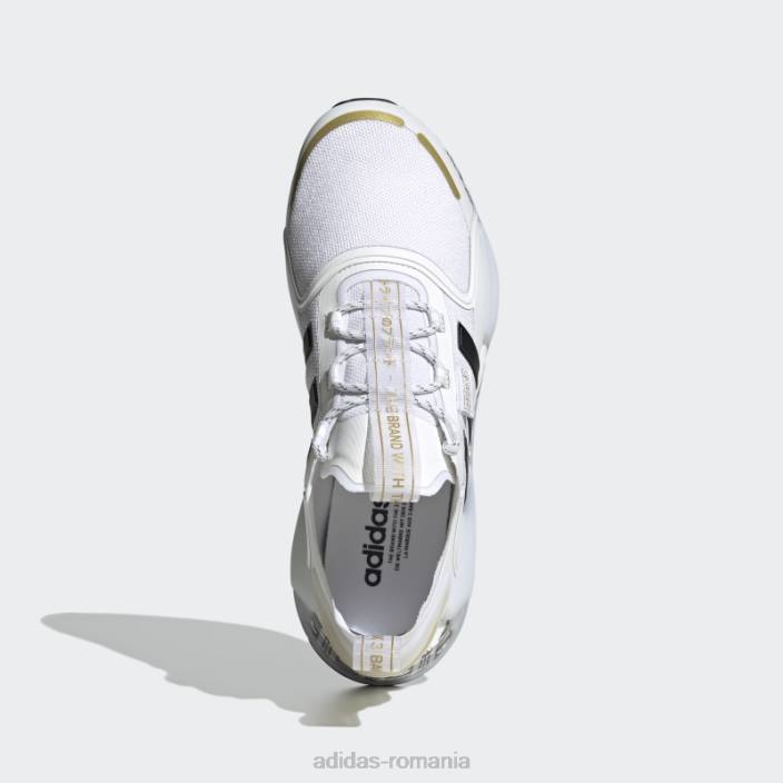 Adidas pantofi nmd-r1 v3 alb bărbați alb/negru/auriu metalic 2JBN19370