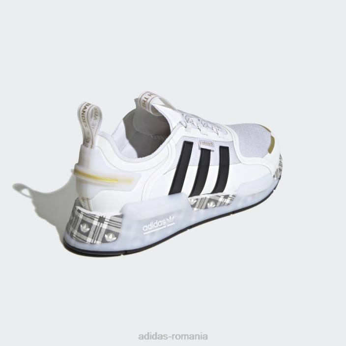 Adidas pantofi nmd-r1 v3 alb bărbați alb/negru/auriu metalic 2JBN19370