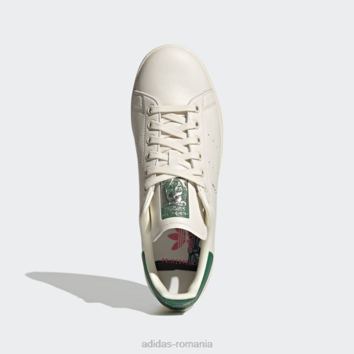 Adidas pantofi stan smith verzi îndrăzneți bărbați alb/verde intens 2JBN19714