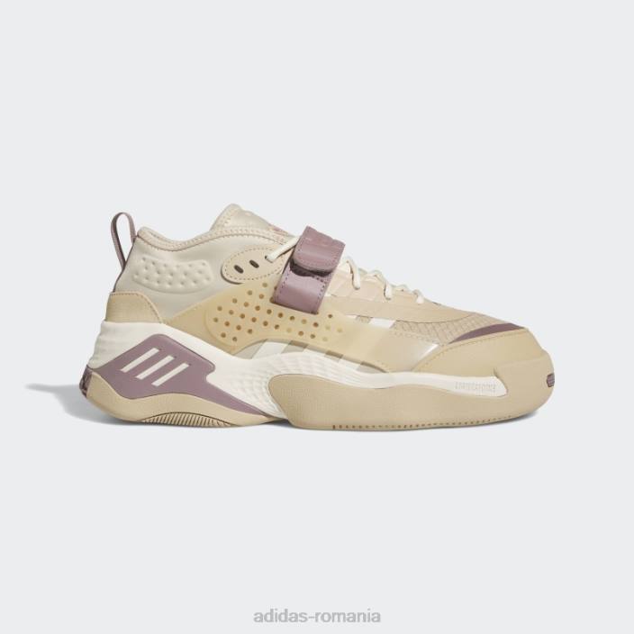 Adidas pantofi streetball iii bej adidas bărbați bej/alb/violet 2JBN19482