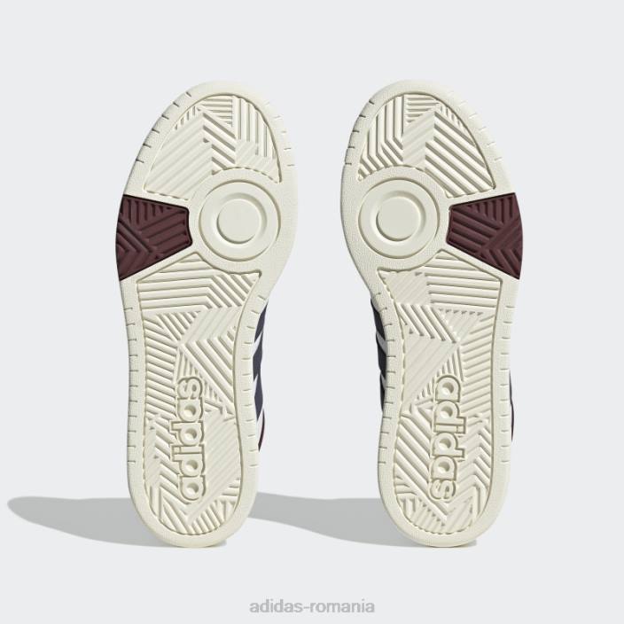 Adidas pantofi vintage mid classic hoops 3.0 albi bărbați alb/marinier/rosu 2JBN19822