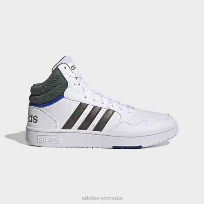 Adidas pantofi vintage mid classic hoops 3.0 albi bărbați alb/verde oxid/albastru regal 2JBN19907