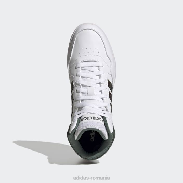 Adidas pantofi vintage mid classic hoops 3.0 albi bărbați alb/verde oxid/albastru regal 2JBN19907
