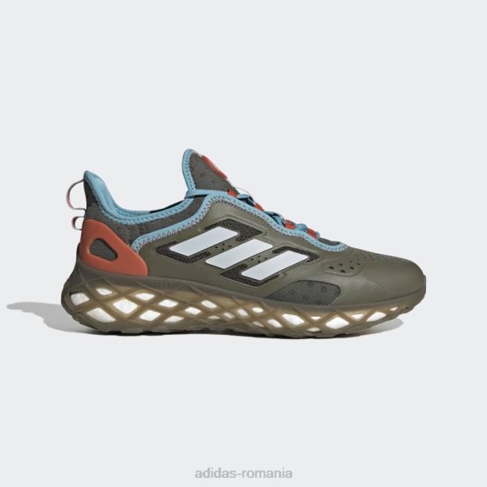 Adidas pantofi web boost olive bărbați măsline/albastru/roșu 2JBN19652