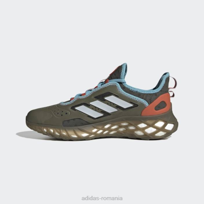 Adidas pantofi web boost olive bărbați măsline/albastru/roșu 2JBN19652