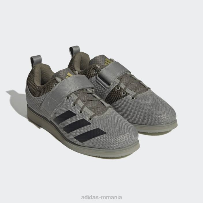 Adidas powerlift 5 pantofi haltere argintiu pietriș bărbați pietriș argintiu/negru/măslin 2JBN19885