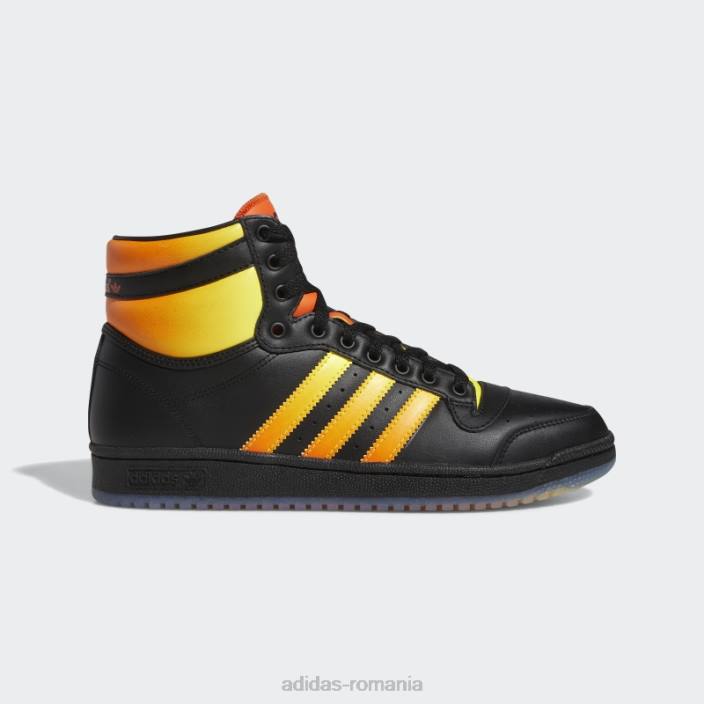 Adidas top zece pantofi hi negru adidas bărbați negru/galben/portocaliu 2JBN19650