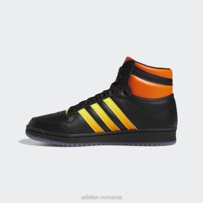 Adidas top zece pantofi hi negru adidas bărbați negru/galben/portocaliu 2JBN19650