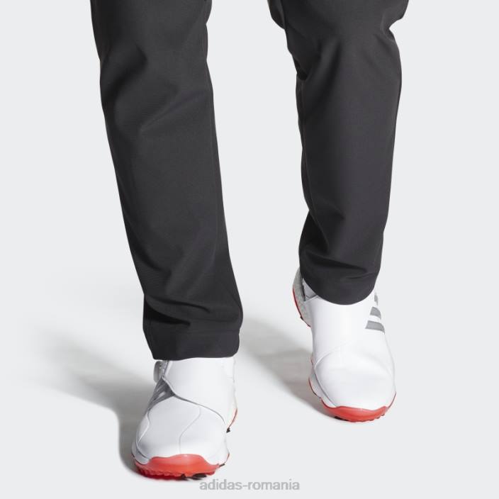 Adidas tour360 22 pantofi de golf boa alb bărbați alb/argintiu/rosu 2JBN19916