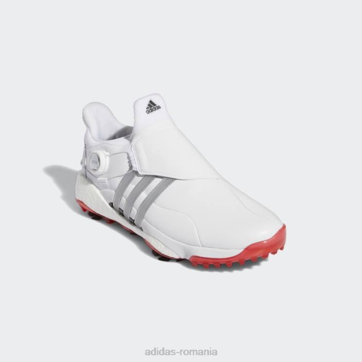 Adidas tour360 22 pantofi de golf boa alb bărbați alb/argintiu/rosu 2JBN19916