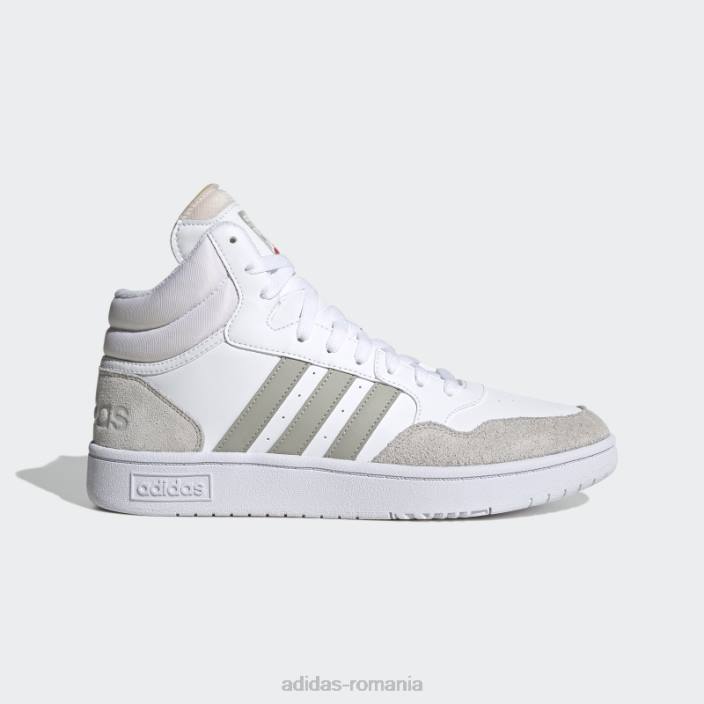 Adidas white hoops 3.0 mid lifestyle baschet pantofi vintage clasici adidas bărbați alb/gri metal 2JBN19923