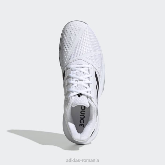 Adidas courtjam bounce pantofi albi bărbați alb/negru/argintiu 2JBN12835