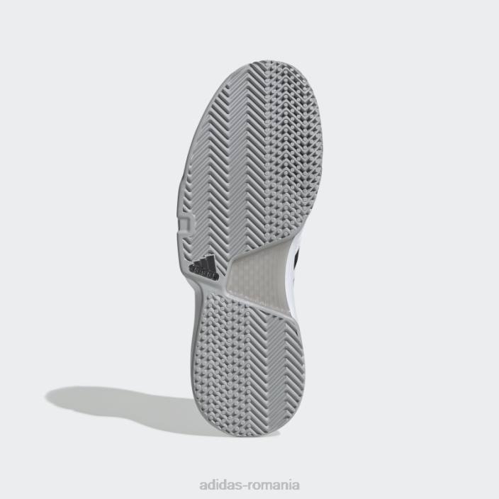 Adidas courtjam bounce pantofi albi bărbați alb/negru/argintiu 2JBN12835