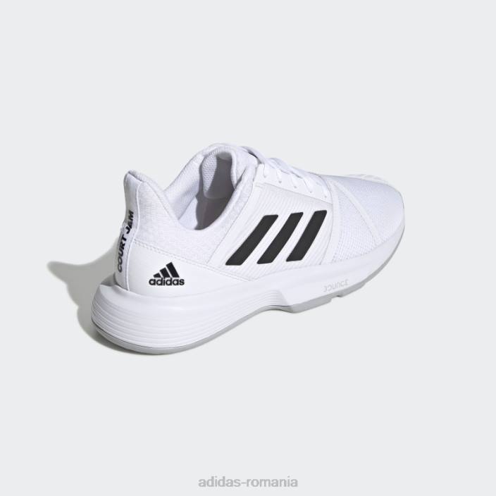 Adidas courtjam bounce pantofi albi bărbați alb/negru/argintiu 2JBN12835
