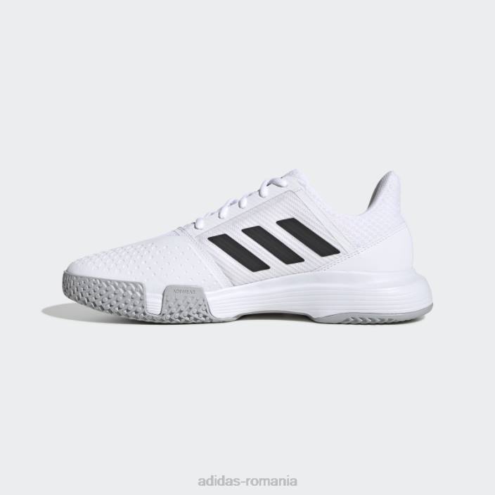 Adidas courtjam bounce pantofi albi bărbați alb/negru/argintiu 2JBN12835