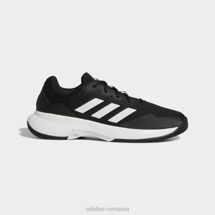 Adidas pantofi de tenis adidas negri gamecourt 2.0 bărbați alb negru 2JBN4485