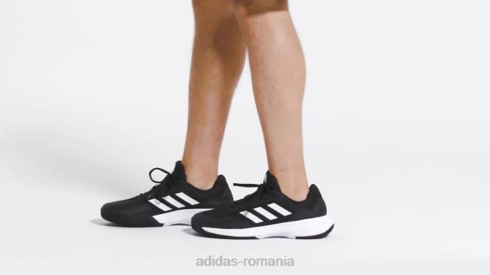 Adidas pantofi de tenis adidas negri gamecourt 2.0 bărbați alb negru 2JBN4485