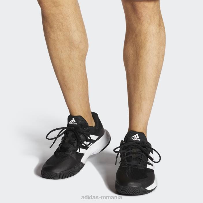 Adidas pantofi de tenis adidas negri gamecourt 2.0 bărbați alb negru 2JBN4485