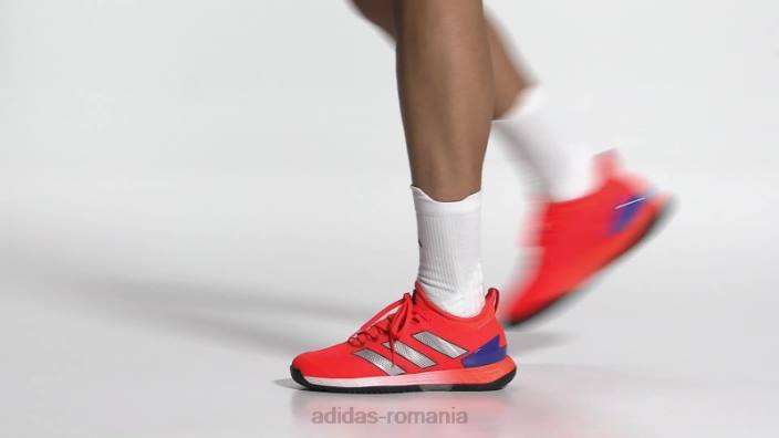 Adidas tenisi roșii adizero ubersonic 4 bărbați roșu/argintiu/albastru 2JBN4307
