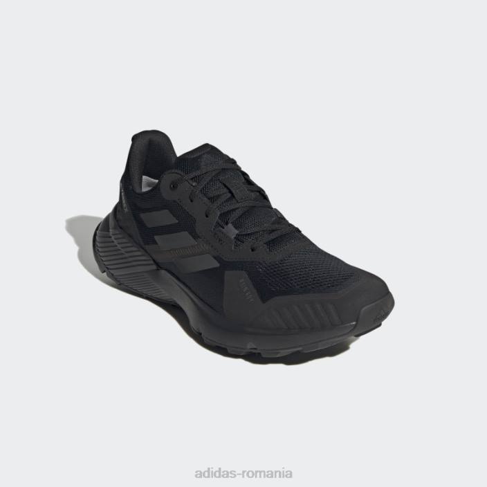 Adidas black terrex soulstride rain.rdy pantofi de alergare bărbați negru/carbon/gri 2JBN4013